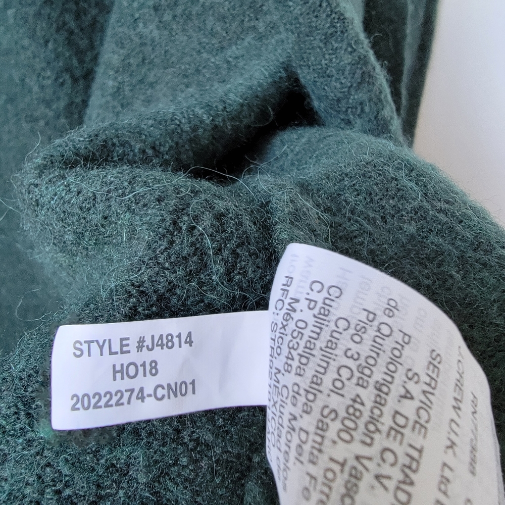 Madewell Merino Blend Walker Open Front Cardigan Green Forest Size Small - Picture 8 of 12
